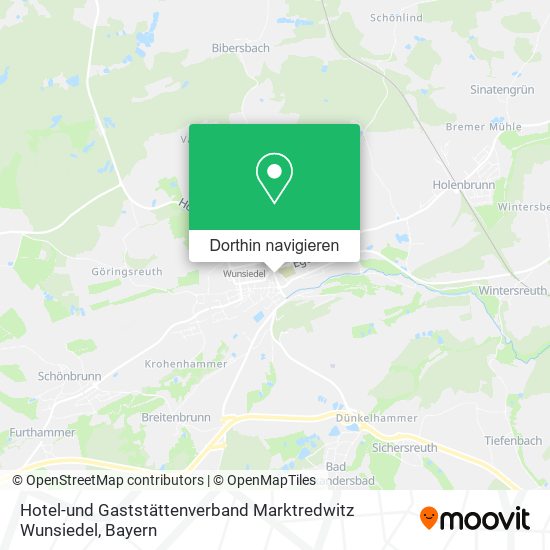 Hotel-und Gaststättenverband Marktredwitz Wunsiedel Karte