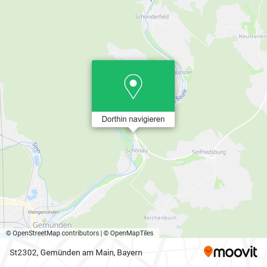 St2302, Gemünden am Main Karte