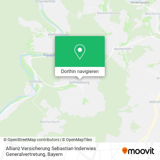 Allianz Versicherung Sebastian Inderwies Generalvertretung Karte