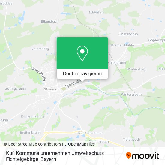 Kufi Kommunalunternehmen Umweltschutz Fichtelgebirge Karte