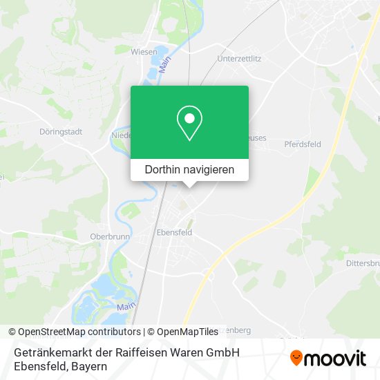 Getränkemarkt der Raiffeisen Waren GmbH Ebensfeld Karte