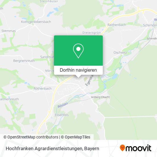 Hochfranken Agrardienstleistungen Karte