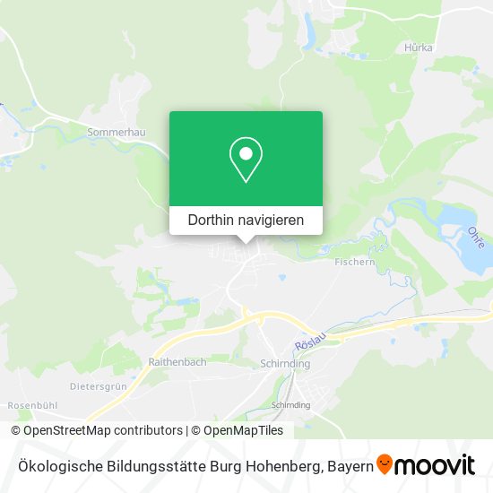 Ökologische Bildungsstätte Burg Hohenberg Karte