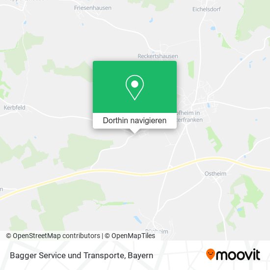 Bagger Service und Transporte Karte
