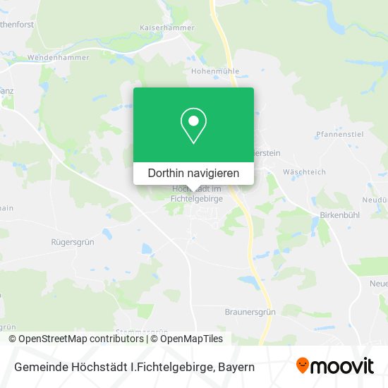 Gemeinde Höchstädt I.Fichtelgebirge Karte