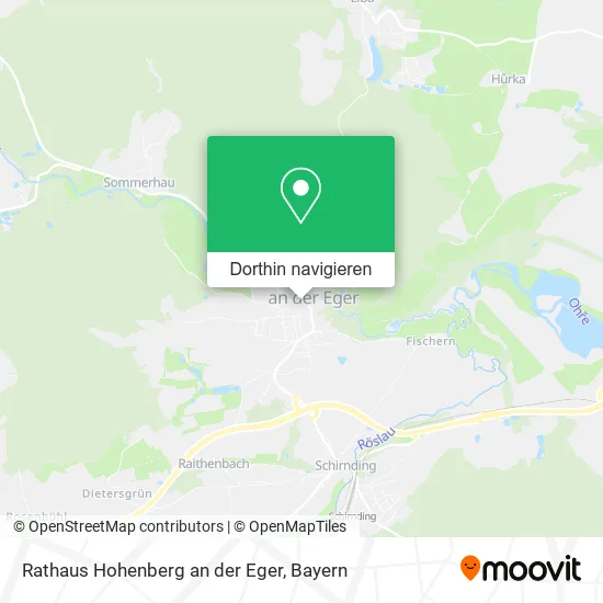 Rathaus Hohenberg an der Eger Karte