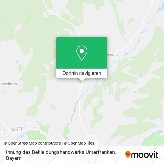 Innung des Bekleidungshandwerks Unterfranken Karte