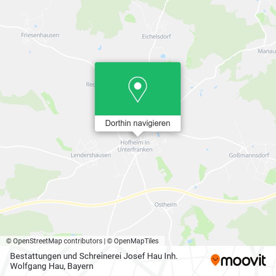 Bestattungen und Schreinerei Josef Hau Inh. Wolfgang Hau Karte