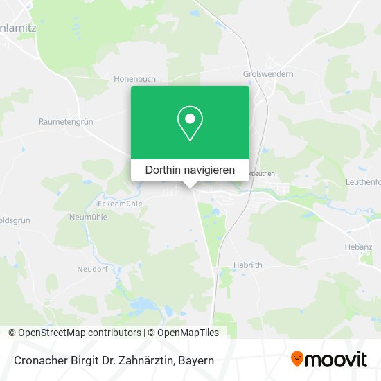 Cronacher Birgit Dr. Zahnärztin Karte