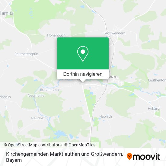 Kirchengemeinden Marktleuthen und Großwendern Karte