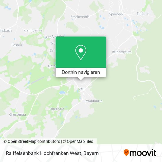 Raiffeisenbank Hochfranken West Karte