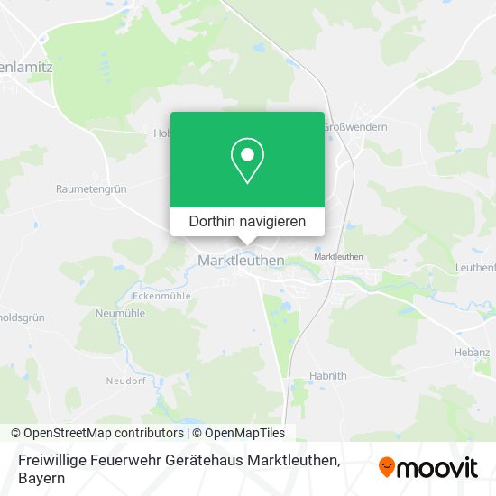 Freiwillige Feuerwehr Gerätehaus Marktleuthen Karte