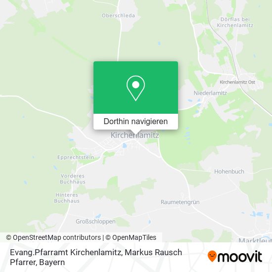 Evang.Pfarramt Kirchenlamitz, Markus Rausch Pfarrer Karte