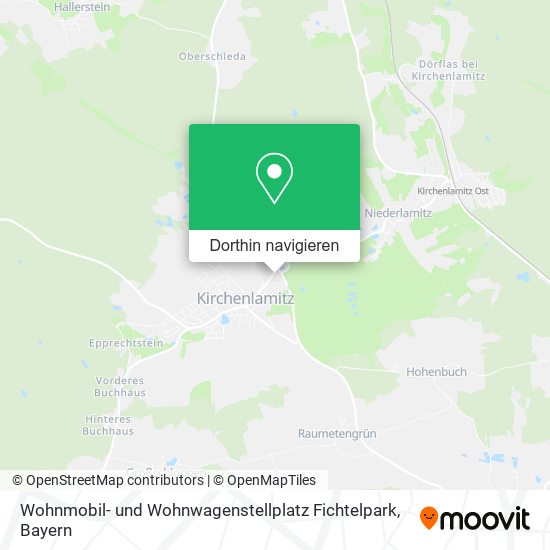 Wohnmobil- und Wohnwagenstellplatz Fichtelpark Karte