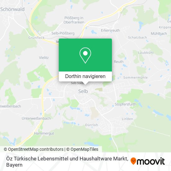 Öz Türkische Lebensmittel und Haushaltware Markt Karte