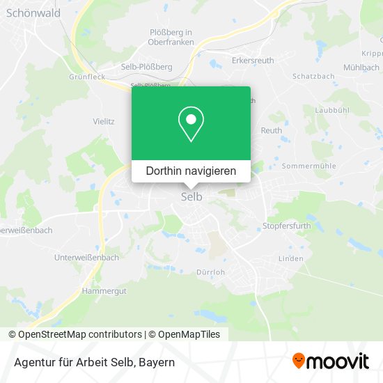 Agentur für Arbeit Selb Karte