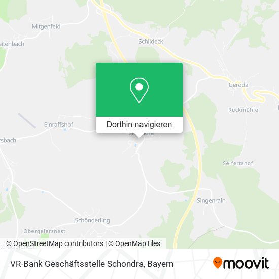VR-Bank Geschäftsstelle Schondra Karte
