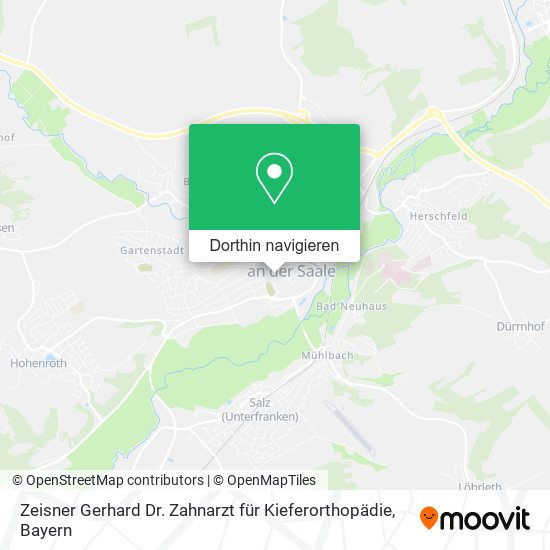 Zeisner Gerhard Dr. Zahnarzt für Kieferorthopädie Karte