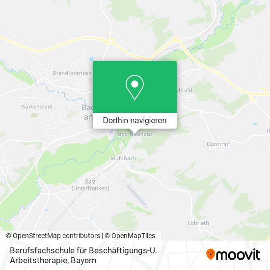 Berufsfachschule für Beschäftigungs-U. Arbeitstherapie Karte