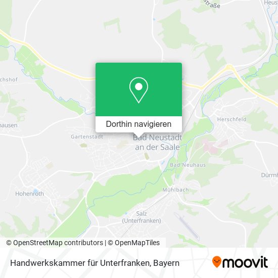 Handwerkskammer für Unterfranken Karte