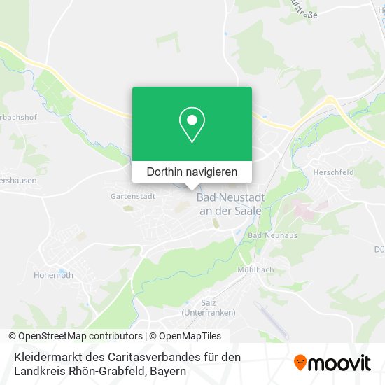 Kleidermarkt des Caritasverbandes für den Landkreis Rhön-Grabfeld Karte