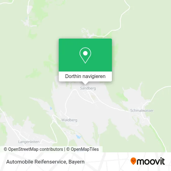 Automobile Reifenservice Karte