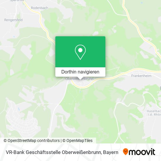 VR-Bank Geschäftsstelle Oberweißenbrunn Karte