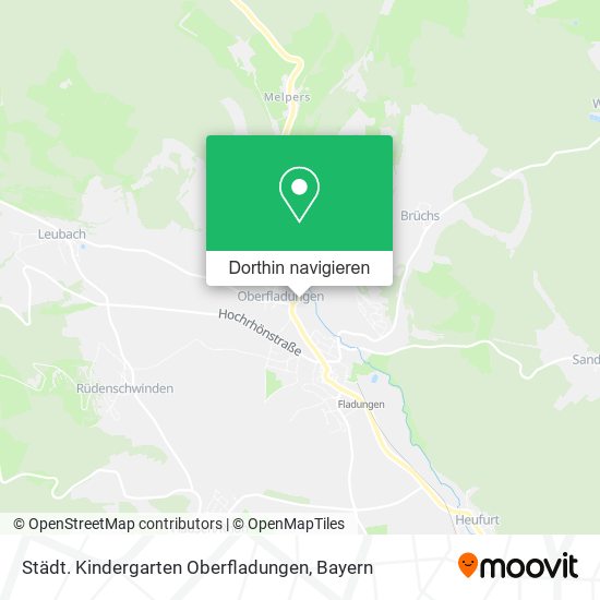 Städt. Kindergarten Oberfladungen Karte