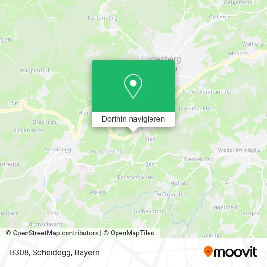 B308, Scheidegg Karte