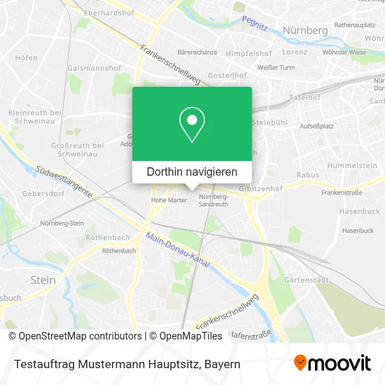 Testauftrag Mustermann Hauptsitz Karte