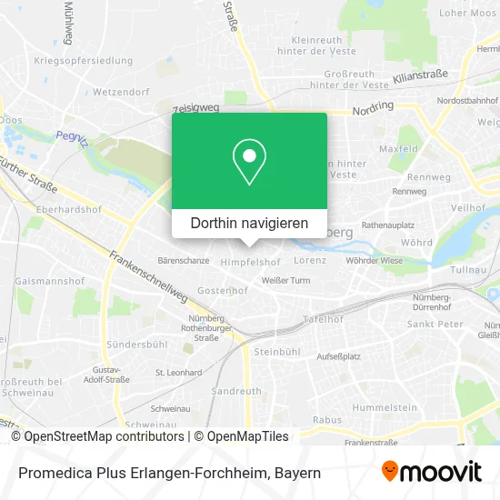 Promedica Plus Erlangen-Forchheim Karte