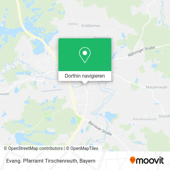 Evang. Pfarramt Tirschenreuth Karte