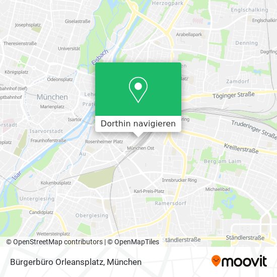 Bürgerbüro Orleansplatz Karte