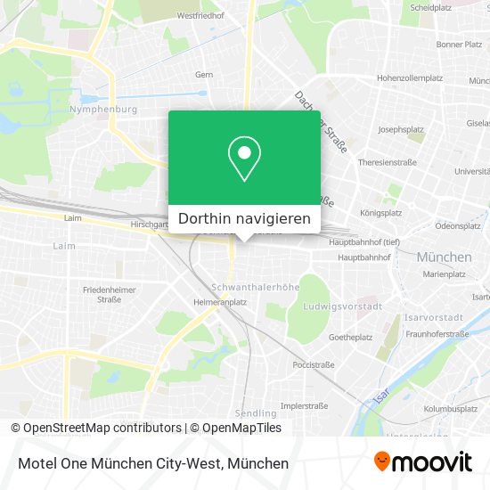 Motel One München City-West Karte