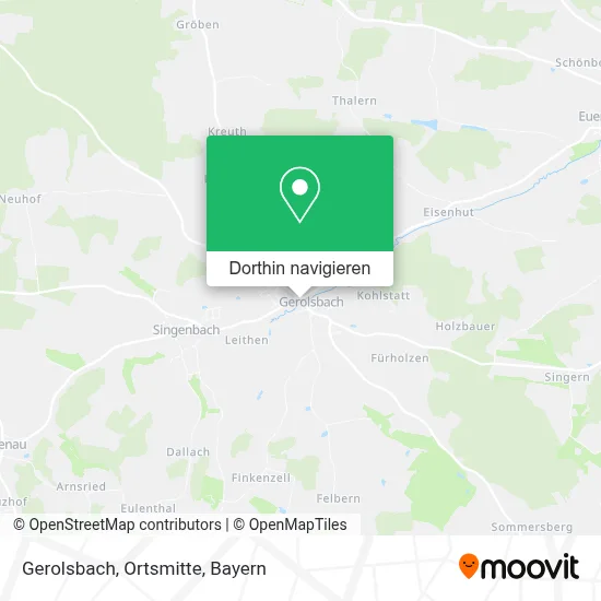 Gerolsbach, Ortsmitte Karte