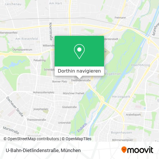 U-Bahn-Dietlindenstraße Karte