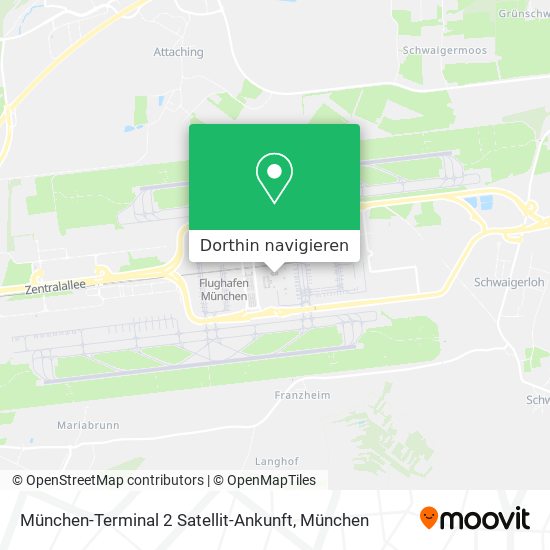 München-Terminal 2 Satellit-Ankunft Karte