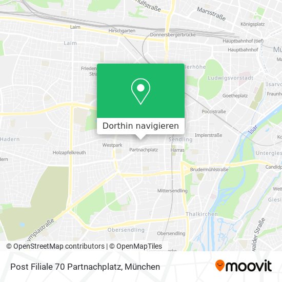 Post Filiale 70  Partnachplatz Karte