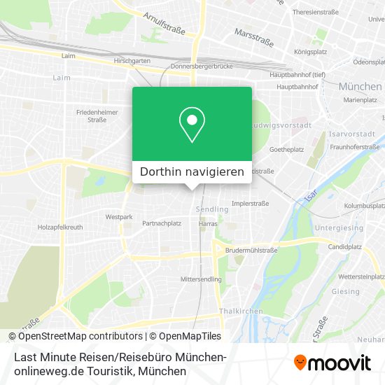 Last Minute Reisen / Reisebüro München- onlineweg.de Touristik Karte