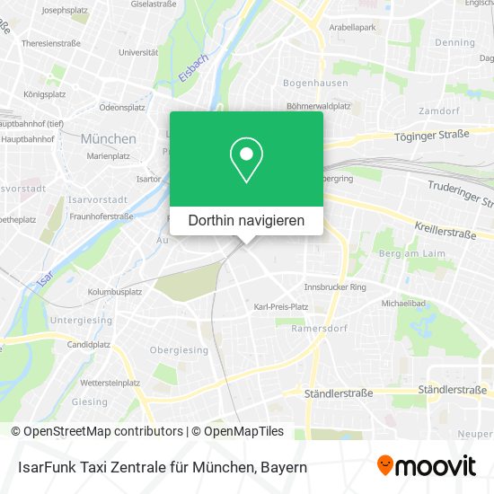 IsarFunk Taxi Zentrale für München Karte