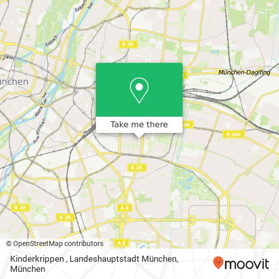 Kinderkrippen , Landeshauptstadt München Karte