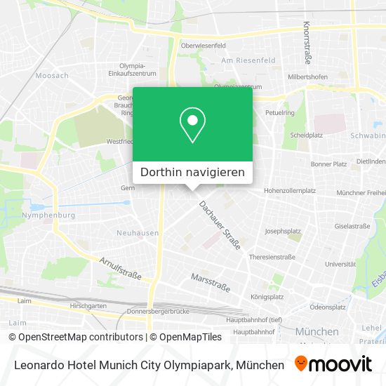 Leonardo Hotel Munich City Olympiapark Karte