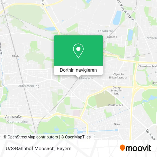 U/S-Bahnhof Moosach Karte