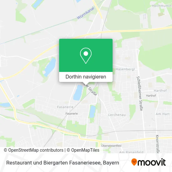 Restaurant und Biergarten Fasaneriesee Karte