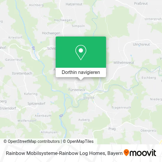 Rainbow Mobilsysteme-Rainbow Log Homes Karte