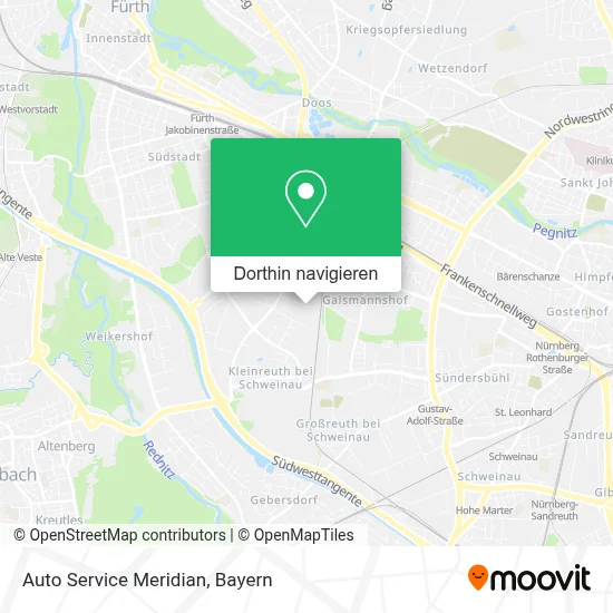 Auto Service Meridian Karte