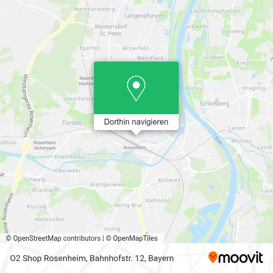 O2 Shop Rosenheim, Bahnhofstr. 12 Karte