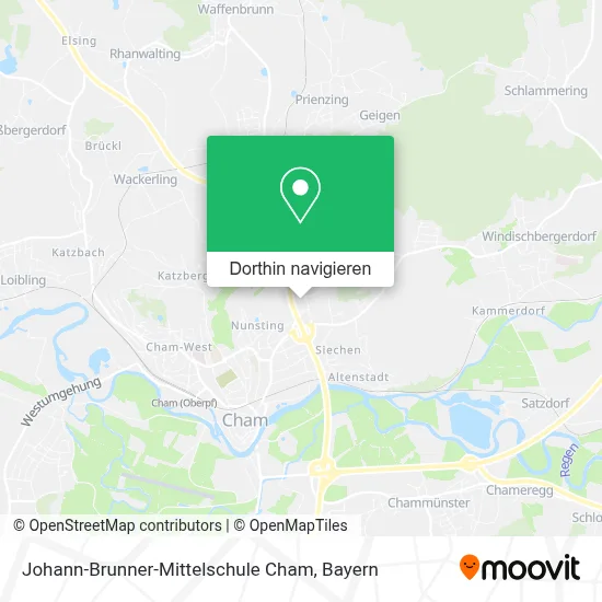 Johann-Brunner-Mittelschule Cham Karte