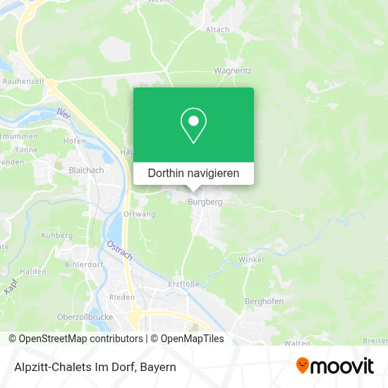 Alpzitt-Chalets Im Dorf Karte