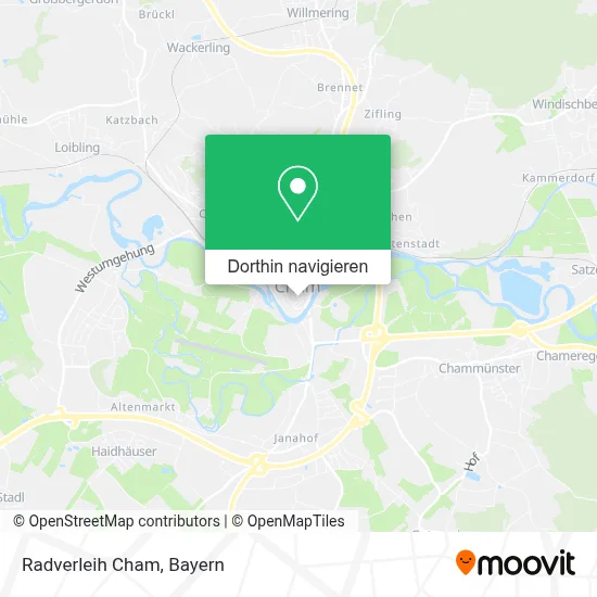 Radverleih Cham Karte